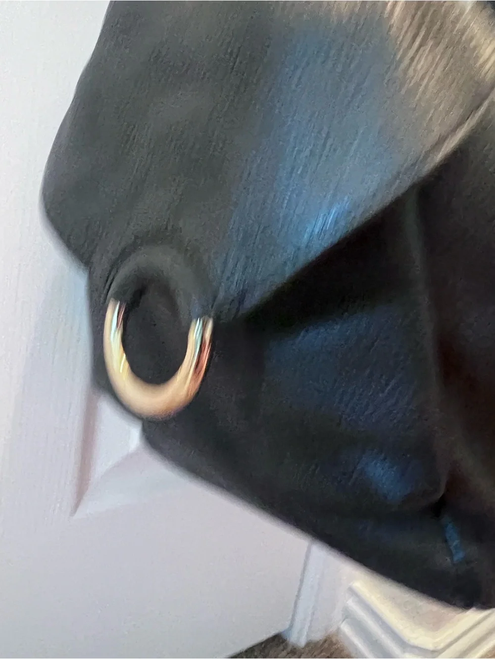 Vince Camuto Black Pebbled Leather Hobo Shoulder Bag